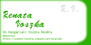 renata voszka business card